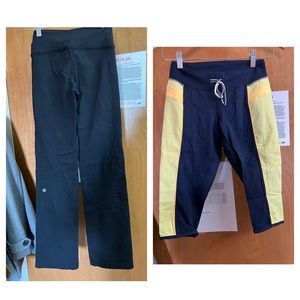 2 pairs size 2 lululemon pants